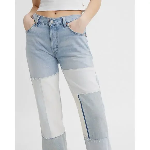 Levi's 501‎ 90s Freehand Folk Jeans Premium Light Blue Button Fly Straight Sz 28 - Picture 2 of 15